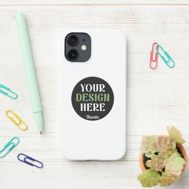 kundenspezifisch, einzigartig, elegant & minimalis iPhone 12 mini hülle (Auf dem Schreibtisch)