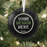 kundenspezifisch, einzigartig, elegant & minimalis ornament aus glas<br><div class="desc">Dieses Design ist für alle zugänglich. Sie können das Logo,  Bilder,  Text und Farben nach Ihren Vorlieben anpassen. Vielen Dank.</div>