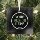 kundenspezifisch, einzigartig, elegant & minimalis ornament aus glas<br><div class="desc">Dieses Design ist für alle zugänglich. Sie können das Logo,  Bilder,  Text und Farben nach Ihren Vorlieben anpassen. Vielen Dank.</div>