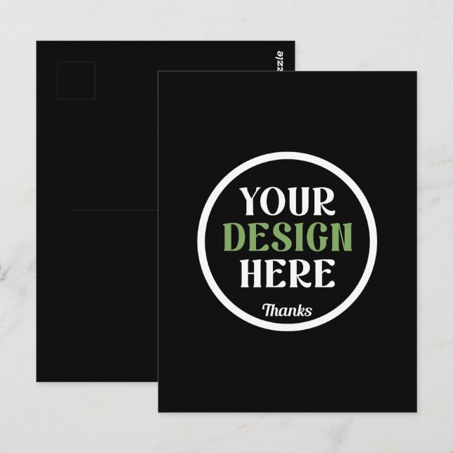 kundenspezifisch, einzigartig, elegant & minimalis postkarte (Vorne/Hinten)