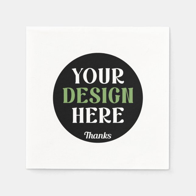 kundenspezifisch, einzigartig, elegant & minimalis serviette (Vorderseite)