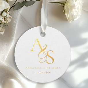 Kundenspezifisch, elegant, klassisch, Monogramm Geschenkanhänger