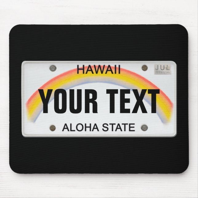 (kundenspezifisch) hawaiianische Lizenzplatte Mousepad (Vorne)
