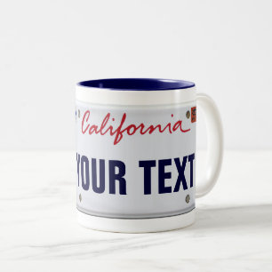 (kundenspezifisch) Kalifornische Lizenzplatte Zweifarbige Tasse