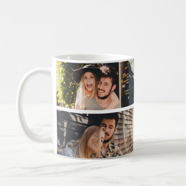 kundenspezifische 4-Foto-Collage Kaffee-Tasse Kaffeetasse (Links)