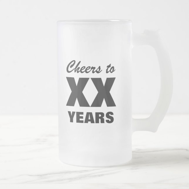 Kundenspezifische Altersbier-Tasse für Mattglas Bierglas (Rechts)