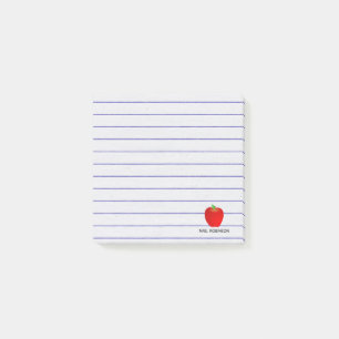 Kundenspezifische Apple-Linien Lehrer-klebrige Post-it Klebezettel