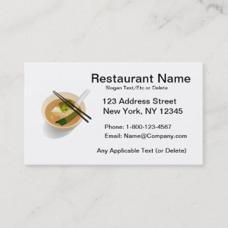 Kundenspezifische asiatische Restaurant-Karte Visitenkarte