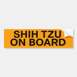 Kundenspezifische Autoaufkleber Shih Tzu an Bord