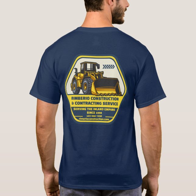 Kundenspezifische Bauaufträge T-Shirt (Rückseite)
