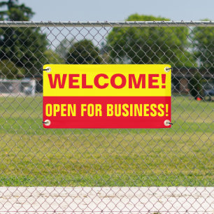 Kundenspezifische Begrüßung für Business-Banner Banner