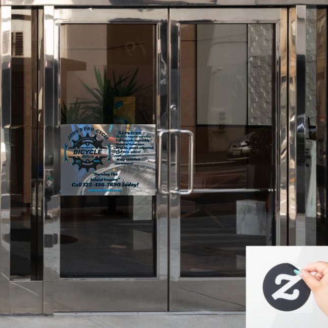 Kundenspezifische Berufliche Fahrradreparaturen Fensteraufkleber (Büro Tür)