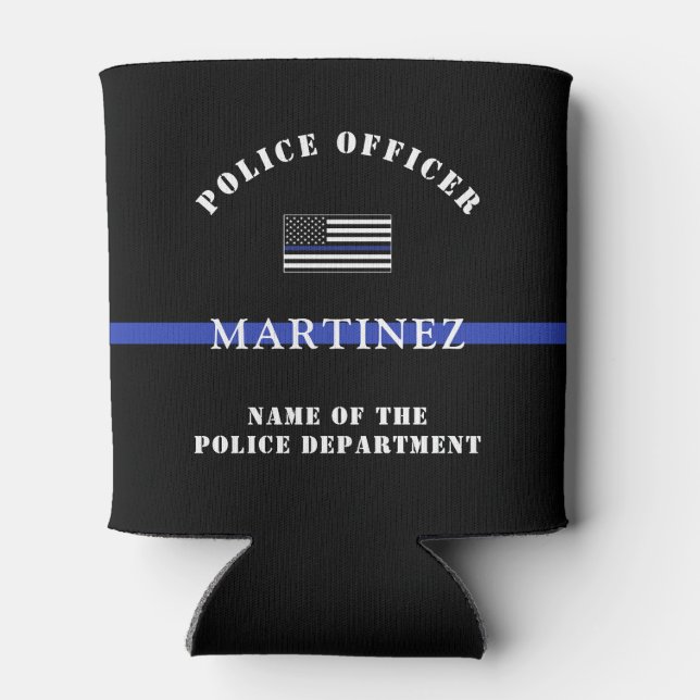 Kundenspezifische Bewertung von Thin Blue Line-Pol Dosenkühler (Rückseite)