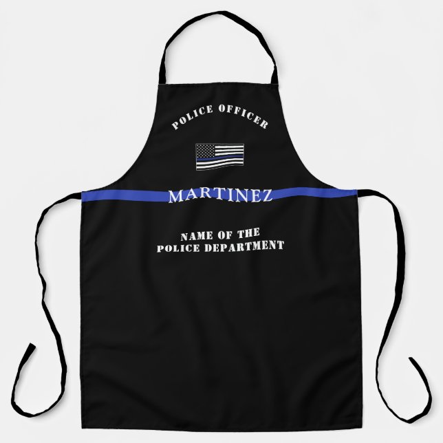 Kundenspezifische Bewertung von Thin Blue Line-Pol Schürze (Vorderseite)
