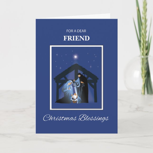 Kundenspezifische Beziehung Freund Weihnachts-Segn Karte (Vorderseite)