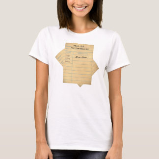 Kundenspezifische Bibliotheks-Buch-Karte T-Shirt