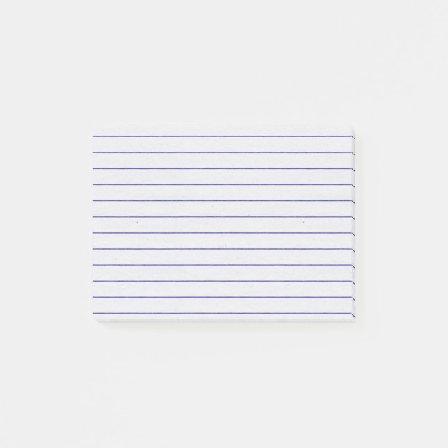 Kundenspezifische blaue Linien Post-it Klebezettel (Vorderseite)