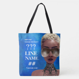 Kundenspezifische blaue tasche