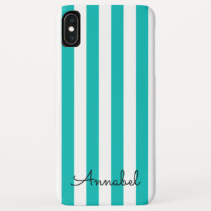 kundenspezifische, blaue und weiße Streifen Case-Mate iPhone Hülle
