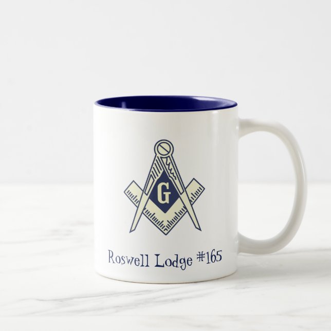 Kundenspezifische blaue zweifarbige tasse (Rechts)