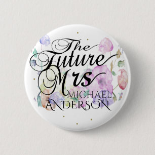 Kundenspezifische Blumen-Brautgeschenk Button