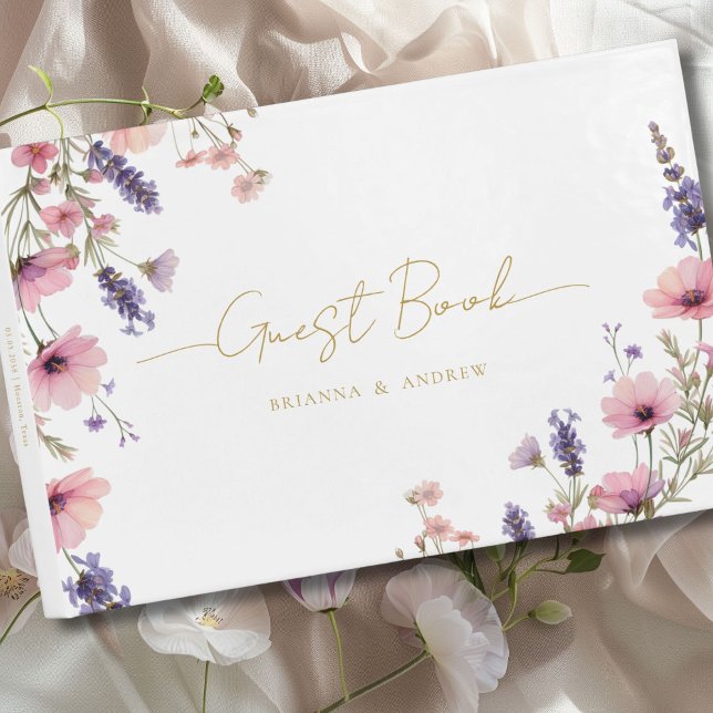 Kundenspezifische Blumenhochzeit Gästebuch (Customer specific Floral Wedding Guest Book)