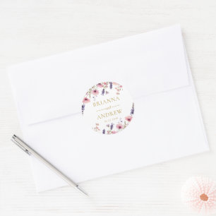 Kundenspezifische Blumenhochzeit Runder Aufkleber