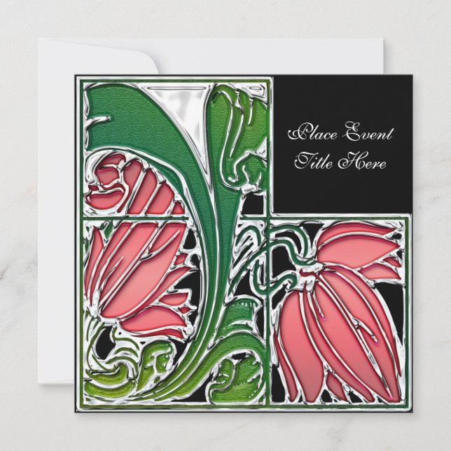 Kundenspezifische BlumenParty Einladung (Vorderseite)