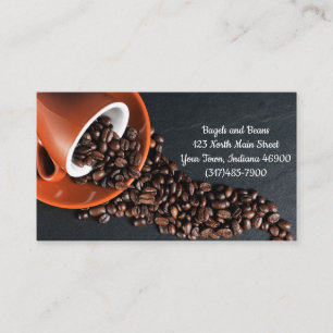 Kundenspezifische Bohnen & Cup Coffee Chop Loyalty Visitenkarte