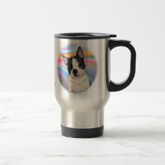 Kundenspezifische Boston-Terrier-Tasse Reisebecher