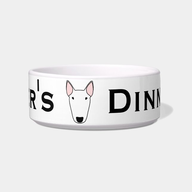 Kundenspezifische Bullterrier-Hundeschüssel Napf (Vorderseite)