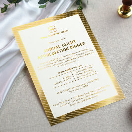 Kundenspezifische Business Corporate Event Party G Folieneinladung