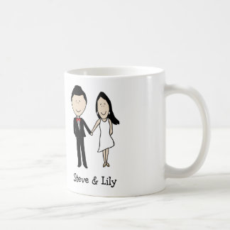 Kundenspezifische Cartoon-Tasse der jungen Kaffeetasse