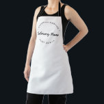 Kundenspezifische Cateringe Einfache Mitarbeiter Schürze<br><div class="desc">Mit unserer Schürze für kundenspezifische Catering Business Simple Staff steigern Sie Ihr Catering-Geschäft. Diese Schürze sind so konzipiert, dass sie Ihren Mitarbeitern sofort ein einheitliches und berufliches Aussehen verleihen. Mit vollständig anpassbarem Text in geschwungener Schrift und moderner Typografie haben Sie die Flexibilität, die Schürze mit Ihrem spezifischen Service, Ihrem Firmennamen...</div>