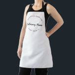 Kundenspezifische Cateringe Einfache Mitarbeiter Schürze<br><div class="desc">Mit unserer Schürze für kundenspezifische Catering Business Simple Staff steigern Sie Ihr Catering-Geschäft. Diese Schürze sind so konzipiert, dass sie Ihren Mitarbeitern sofort ein einheitliches und berufliches Aussehen verleihen. Mit vollständig anpassbarem Text in geschwungener Schrift und moderner Typografie haben Sie die Flexibilität, die Schürze mit Ihrem spezifischen Service, Ihrem Firmennamen...</div>