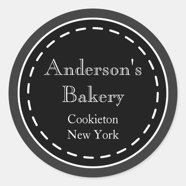 Kundenspezifische Chalkboard-Business-Sticker Runder Aufkleber (Vorderseite)