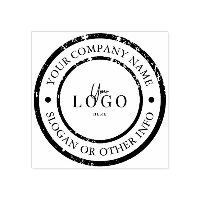 Kundenspezifische Circle Business Logo Gummistempel (Prägung)