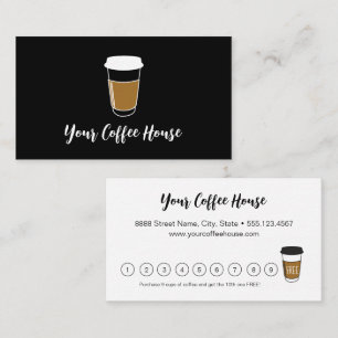 Kundenspezifische Coffee House Name Briefmarke-Tre Treuekarte
