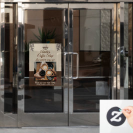 Kundenspezifische Coffee Shop-Vorverkaufsstelle Fensteraufkleber