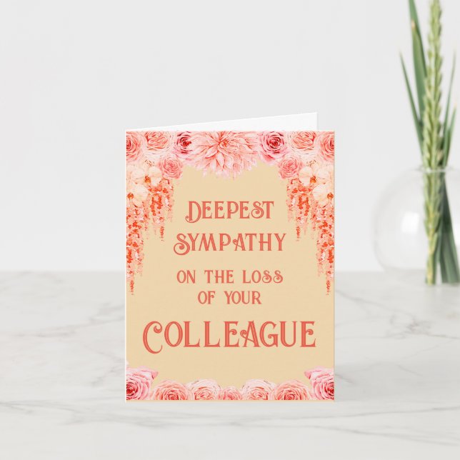 Kundenspezifische Condolence Message Card für Koll Dankeskarte (Vorderseite)