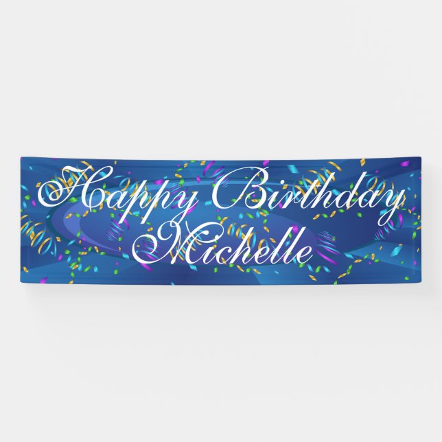 Kundenspezifische Confetti-alles- Gute zum Banner (Horizontal)