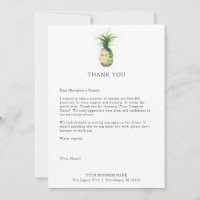 Kundenspezifische Dankeschön-Karten für Ananas