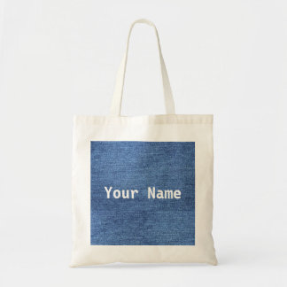 Kundenspezifische Denim-Tasche mit Ihrem Namen Tragetasche