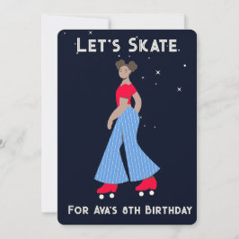 Kundenspezifische Einladung - Roller Skaten Birthd