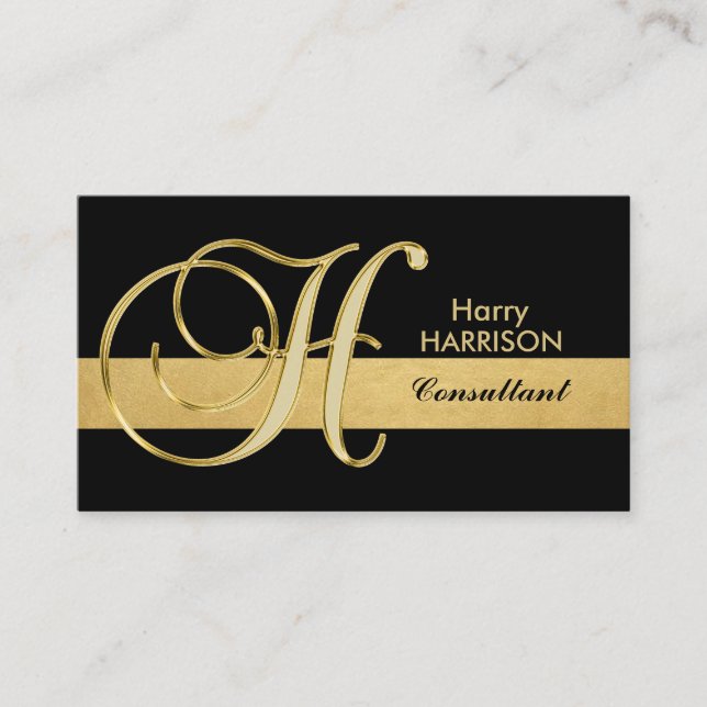 Kundenspezifische elegante mit Monogramm Visitenkarte (Vorderseite)