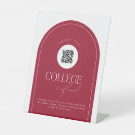 Kundenspezifische Elegante Uni Fonds QR Code Pedes Sockelschild