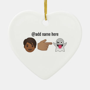 Kundenspezifische Emoji Weihnachtsverzierung Keramik Ornament