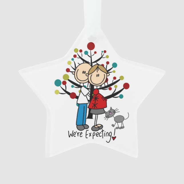 Kundenspezifische erwartungsvolle Paare mit Ornament (Vorderseite)