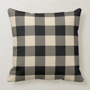 Kundenspezifische Farbe schwarz und beige Kissen