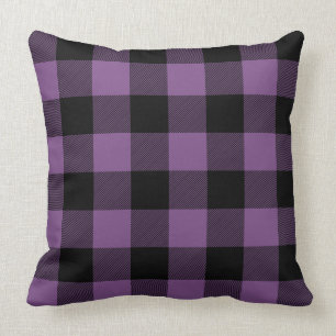 Kundenspezifische Farbe schwarz und lila Kissen